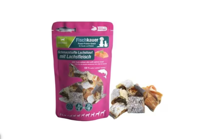 Fischkauer Lachshaut mit Lachsfleisch 60 g Fischkauer Lachshaut mit Lachsfleisch 60 g